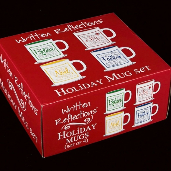 CHRISTMAS MUGS SET Of Four 10 Oz Mugs FINAL$ NEW - Picture 6 of 6